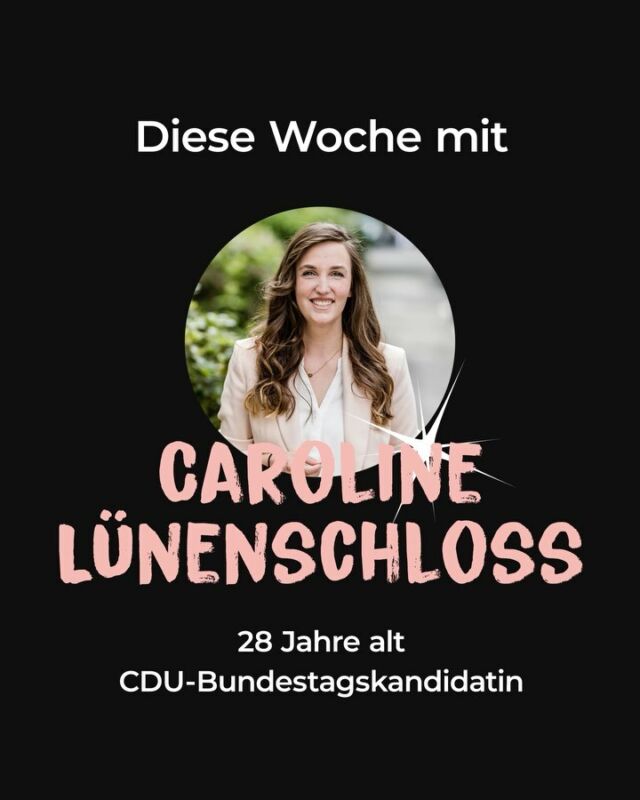 Fragezeichen bei der CDU? 🤔 Am Sonntag heißt es zum letzten Mal: DEMO geht live! Mit Caroline Lünenschloss @caro_luenenschloss von der Jungen Union, die sich für ihre Heimatstadt Wuppertal in NRW einsetzen möchte. Seit 2020 gestaltet sie als Fraktionsvorsitzende der CDU-Ratsfraktion die Arbeit in der Stadt mit. 

Sonntag, 17 Uhr hier auf Instalive—schaut vorbei! 

PS: 10 Tage bis zur Wahl ❎ - schon eure Briefwahl beantragt, falls ihr am 26.9. chillen wollt? 

_____

⤵️ WER WILL WAS: alle aufbereitete Themen in der Parteiprogramm-Übersicht gebündelt als PDF zum Download findet ihr auf unserer Website. Schaut mal drauf!

#werwillwas #CDU #Bundestagswahl2021 #parteiprogramme #demobewegt